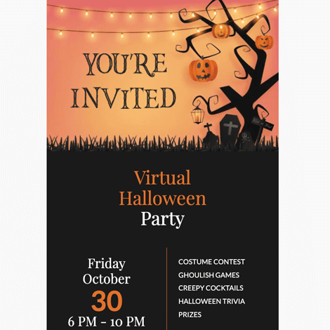 Halloween Online Event Invite 2